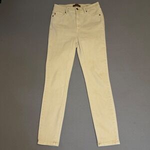 Judy Blue Garment Dyed Skinny Jeans Cream Tan High Rise Womens 9/29